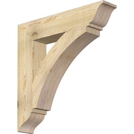 Ekena Millwork Thorton Traditional Rough Sawn Bracket, Douglas Fir, 6"W x 32"D x 32"H BKT06X32X32THR01RDF